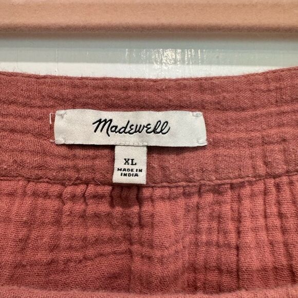 Madewell Lightspun Butterfly Square-Neck Mini Dress - Size XL - Vintage Quartz - Picture 7 of 8